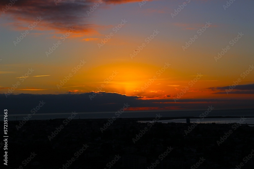 Sunrise over the Mediterranean Sea (French Riviera)