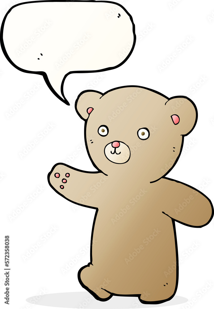 cartoon teddy bear with speech bubble cartoon teddy bear with speech bubble