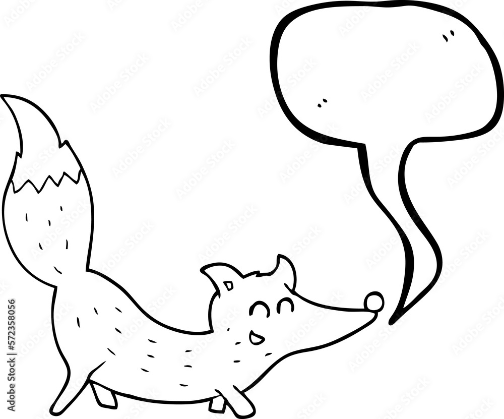 speech bubble cartoon little wolf speech bubble cartoon little wolf