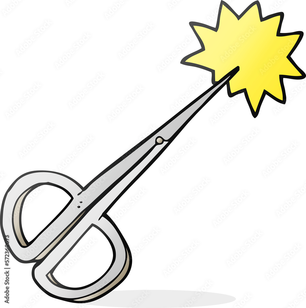cartoon nail scissors