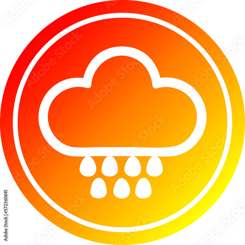 rain cloud circular in hot gradient spectrum