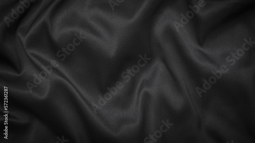 Black or dark gray with silk sheen wavy fabric texture background photo