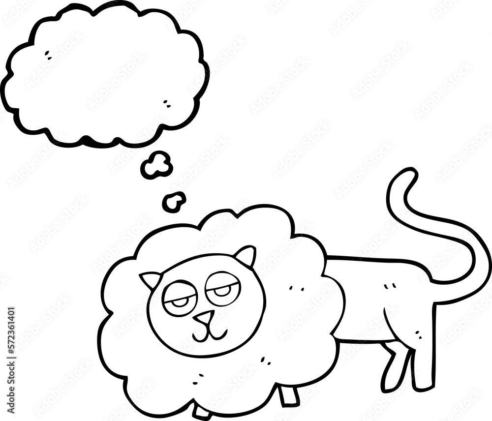 thought bubble cartoon lion thought bubble cartoon lion