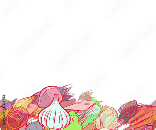 Background pattern abstract design texture. Tennis and Health food. Horizontal seamless stripe. Border frame, transparent background. Theme is about in the peel, peel, hot peppers, cleaned up