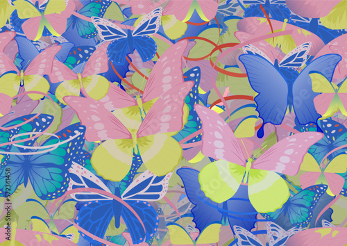 Background pattern abstract design texture. Seamless. Theme is about colorful, decor, fly, wild, confetti, woven, decoration, background, delicate, stripes, weaving, Monarch, irregular, repeat