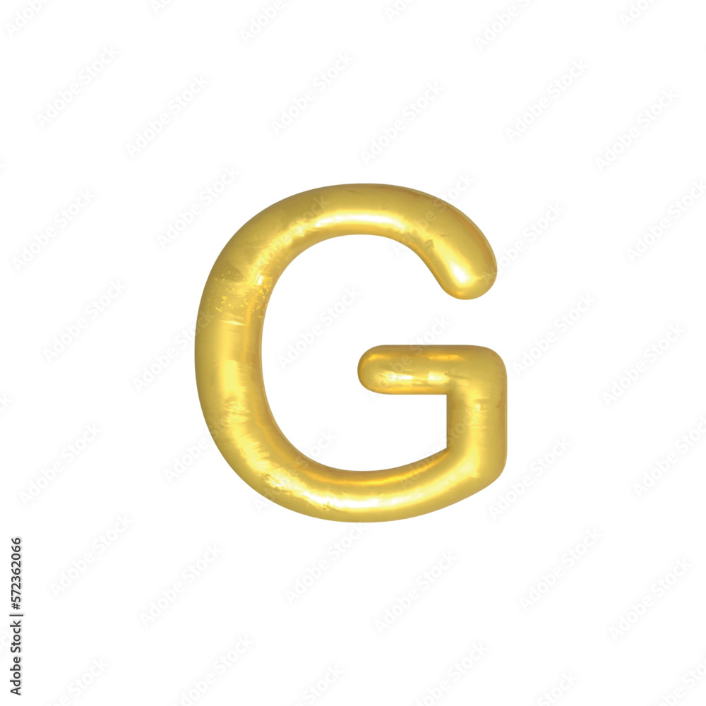 G gold isolated alphabet letters. Gold yellow metallic letter. Alphabetical font. Foil symbol. Bright metallic 3D, realistic vector illustration G gold isolated alphabet letters. Gold yellow metallic letter. Alphabetical font. Foil symbol. Bright metallic 3D, realistic vector illustration
