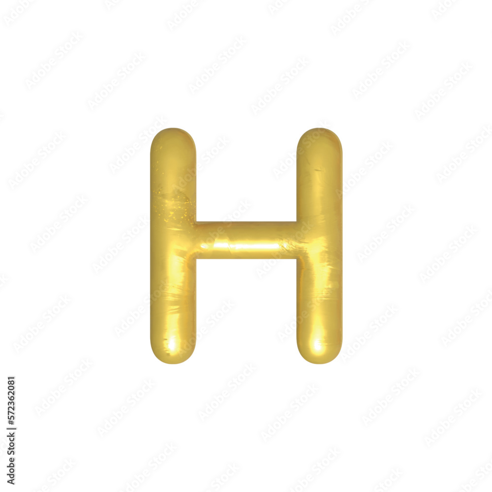 H gold isolated alphabet letters. Gold yellow metallic letter. Alphabetical font. Foil symbol. Bright metallic 3D, realistic vector illustration H gold isolated alphabet letters. Gold yellow metallic letter. Alphabetical font. Foil symbol. Bright metallic 3D, realistic vector illustration