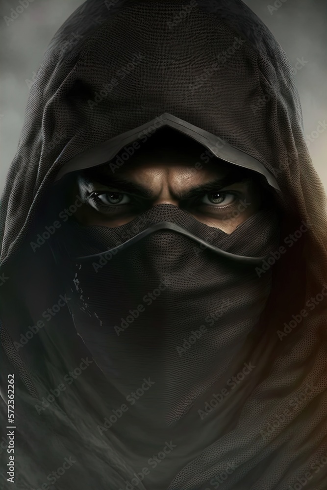 Naklejka premium A deadly Ninja assassin. 