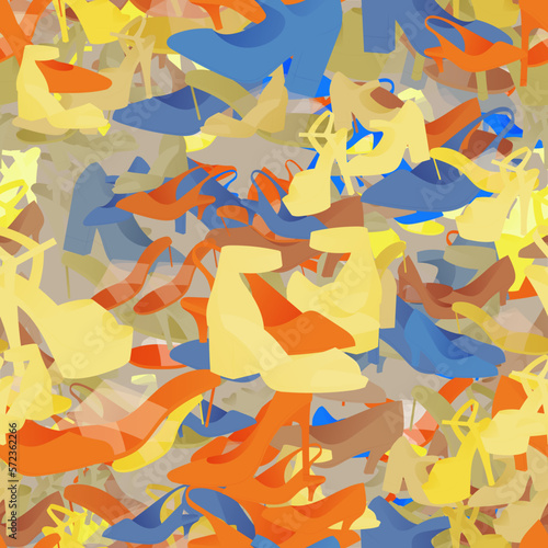 Background pattern abstract design texture. Seamless. Theme is about everyday, fashion, flip-flops, elegance, style, shoe shop, graphic, lace, high heels, illustration, slingback shoes, ladies
