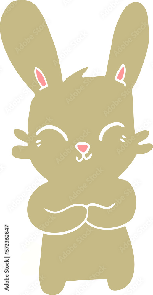 cute flat color illustration cartoon rabbit cute flat color illustration cartoon rabbit
