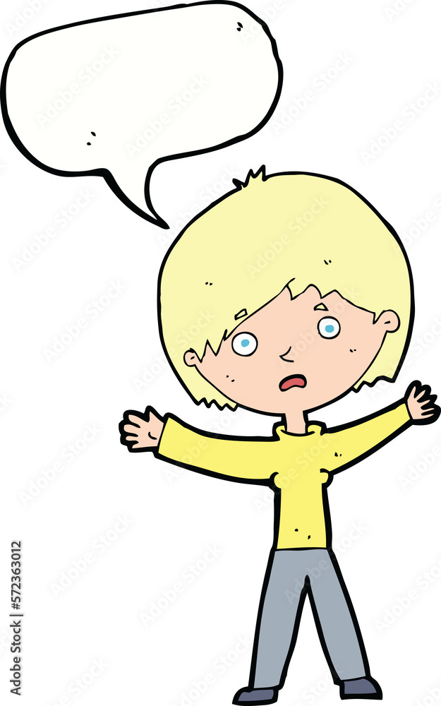 cartoon worried woman with speech bubble cartoon worried woman with speech bubble