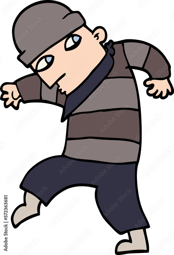 cartoon sneaking thief cartoon sneaking thief