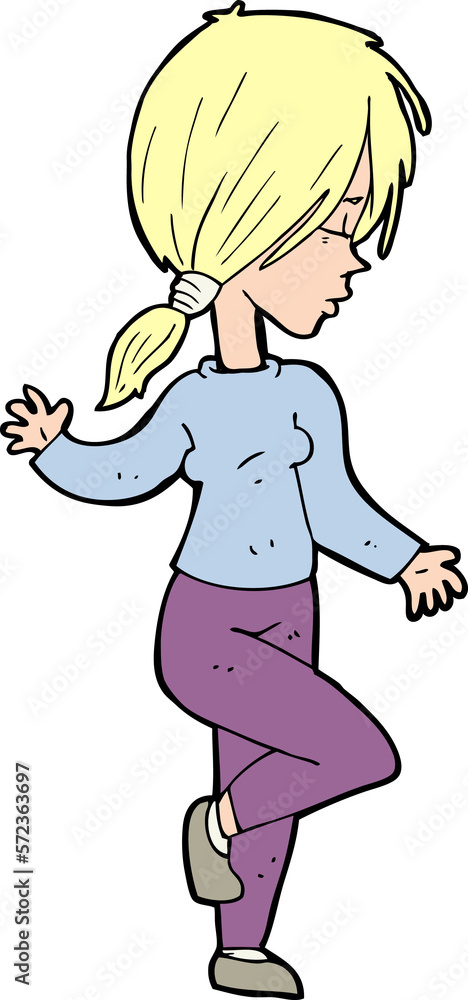 cartoon girl dancing cartoon girl dancing