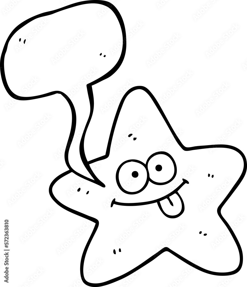speech bubble cartoon starfish speech bubble cartoon starfish