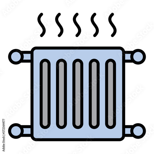 Central Heating Filled Line Icon