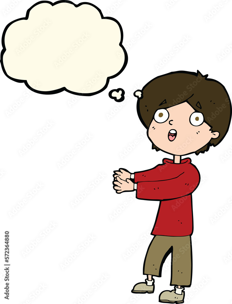 cartoon shocked boy with thought bubble cartoon shocked boy with thought bubble