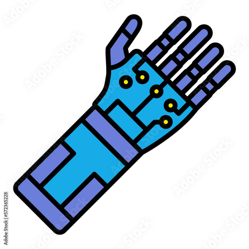 Bionic Arm Filled Line Icon