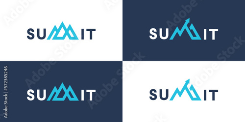summit logo template, summit design, growth design