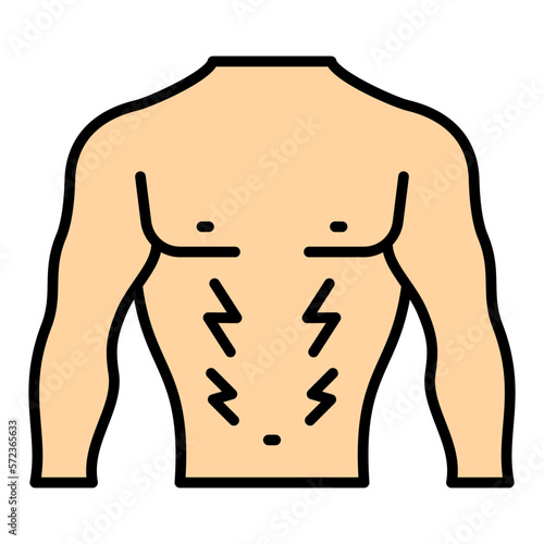 Body Pain Filled Line Icon