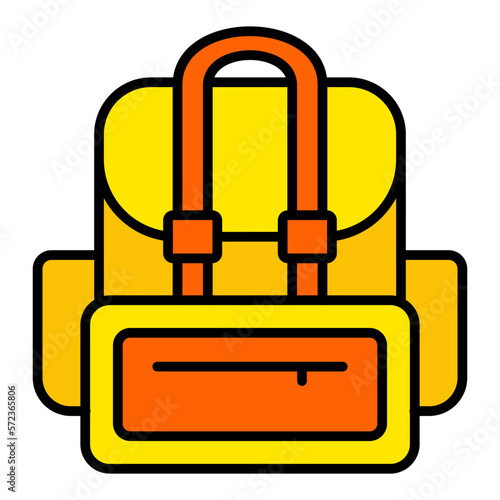 Backpack Filled Line Icon