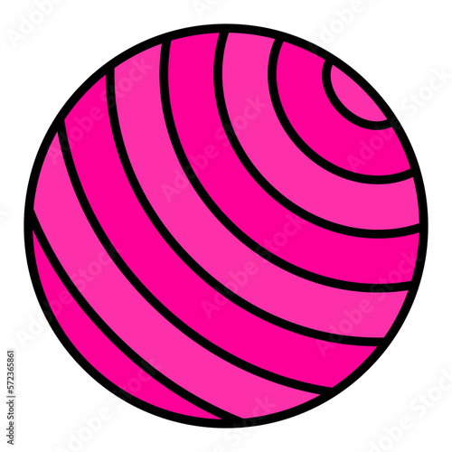 Gym Ball Filled Line Icon