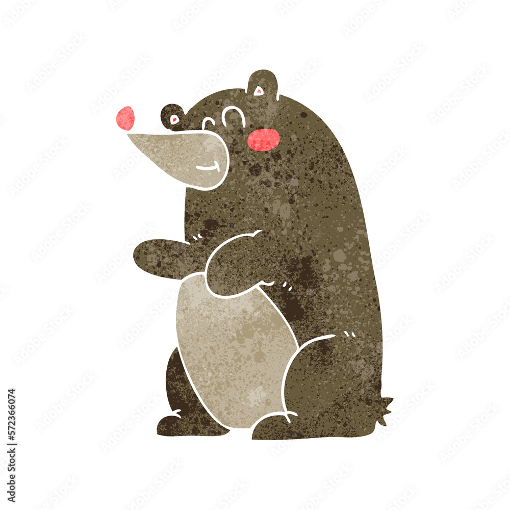 retro cartoon bear retro cartoon bear
