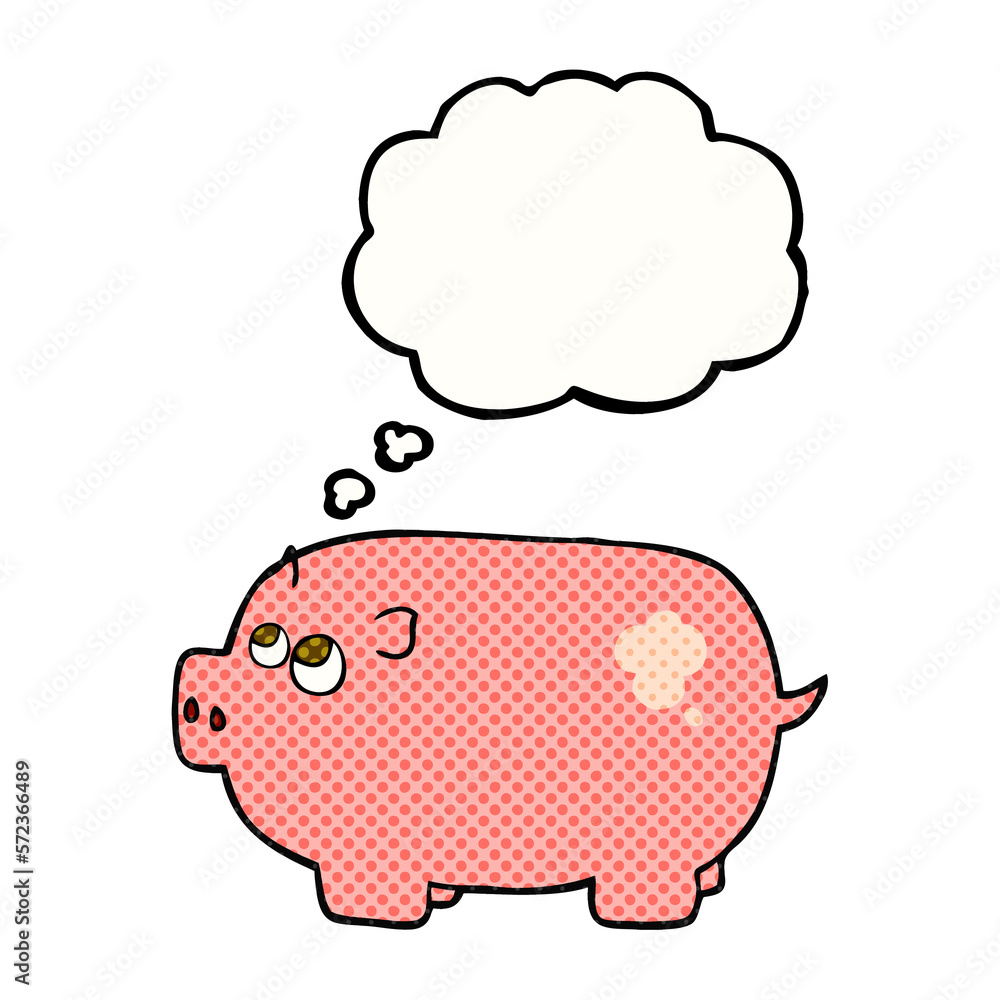 thought bubble cartoon piggy bank thought bubble cartoon piggy bank