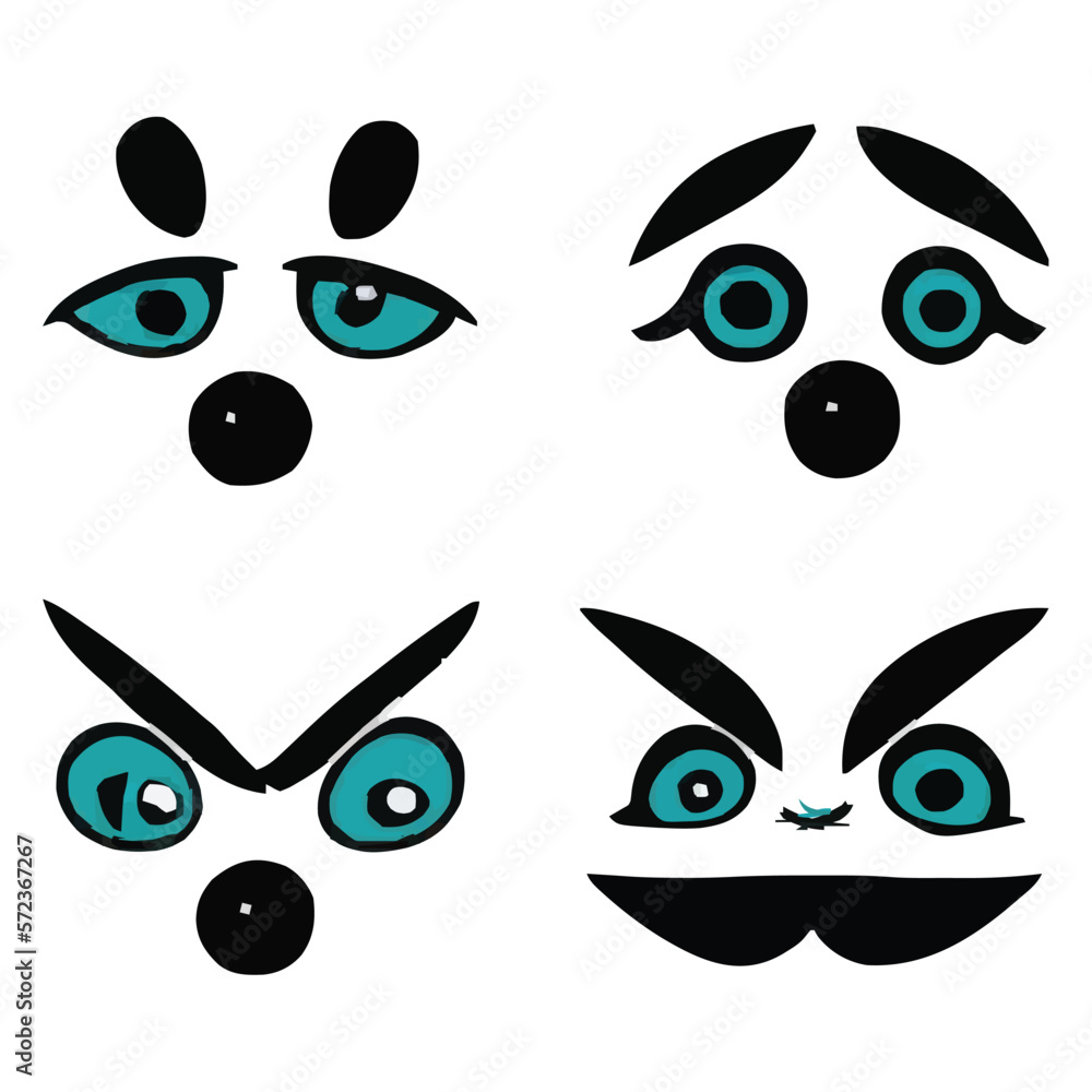 Set of eyes expressions vector file Set of eyes expressions vector file
