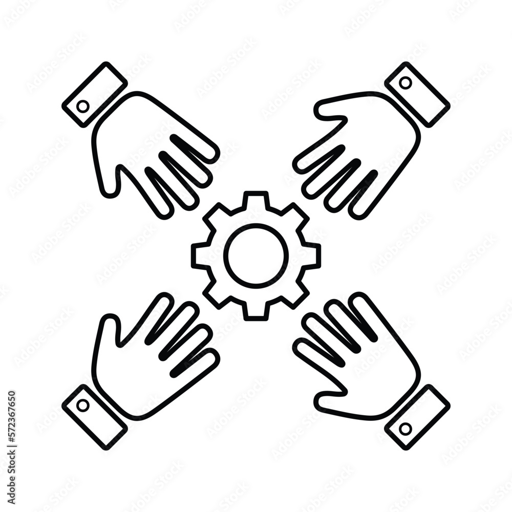 Teamwork icon. Vector illustration. Outline symbol.
Teamwork icon. Vector illustration. Outline symbol.