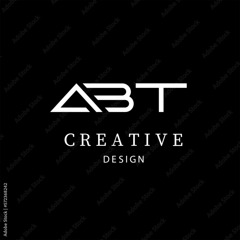 Vettoriale Stock ABT Letter shape. Design of the letters ABT in a