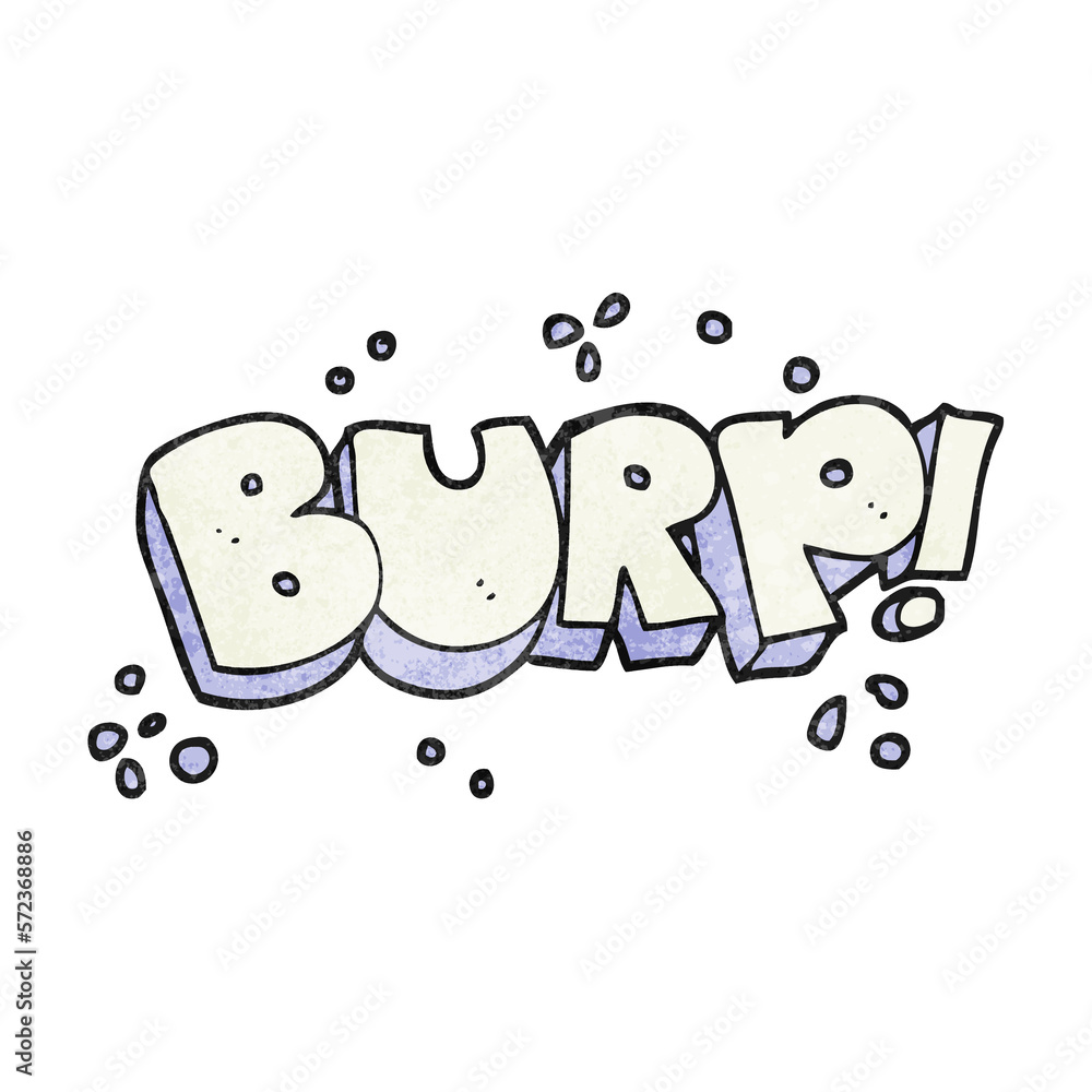 textured cartoon burp text textured cartoon burp text
