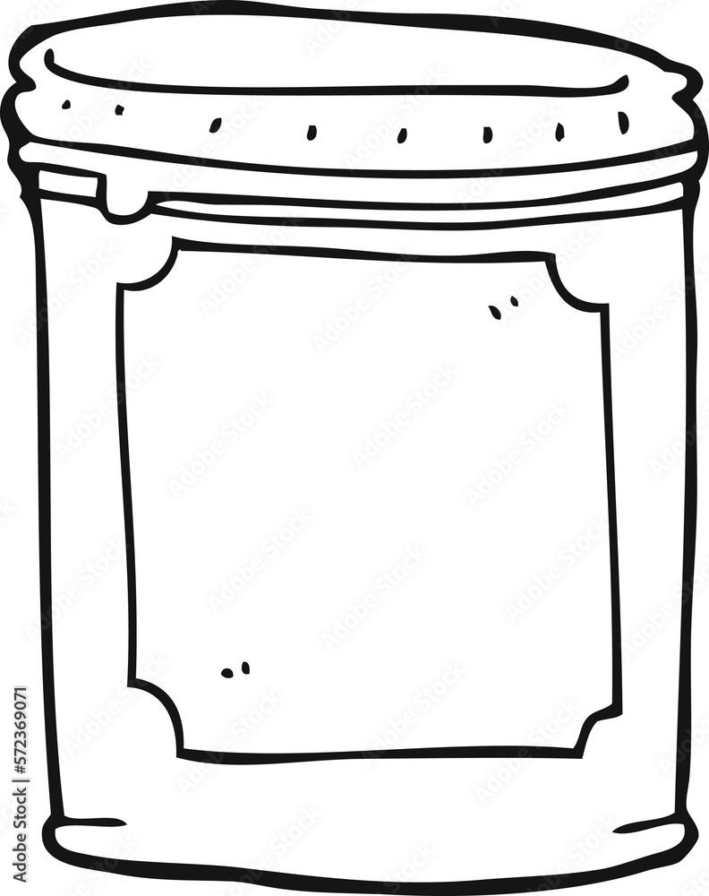 black and white cartoon jam Stock Illustration Adobe Stock