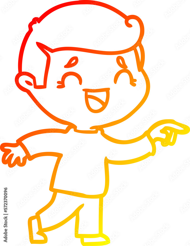 warm gradient line drawing cartoon laughing man pointing warm gradient line drawing cartoon laughing man pointing