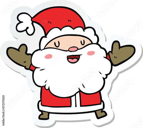 sticker of a cartoon santa claus photo