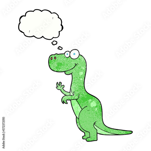 thought bubble textured cartoon dinosaur © lineartestpilot