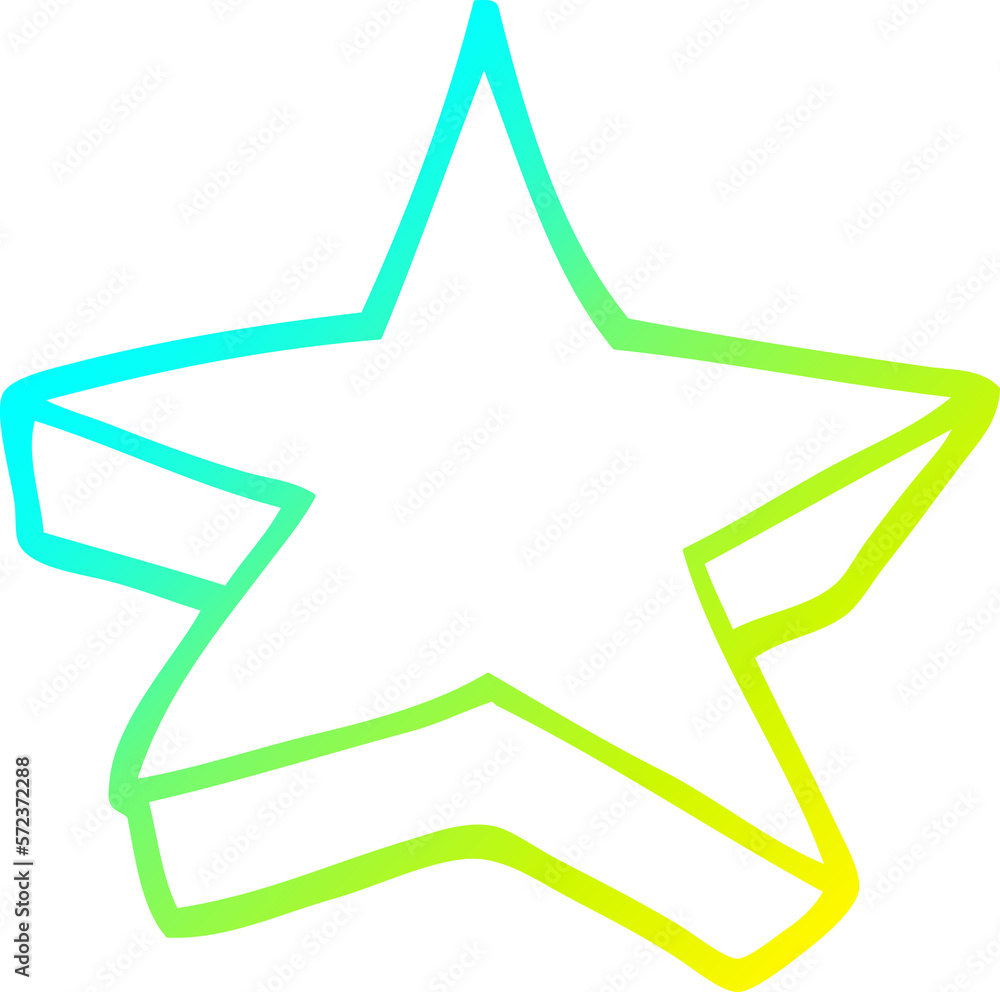cold gradient line drawing cartoon star cold gradient line drawing cartoon star