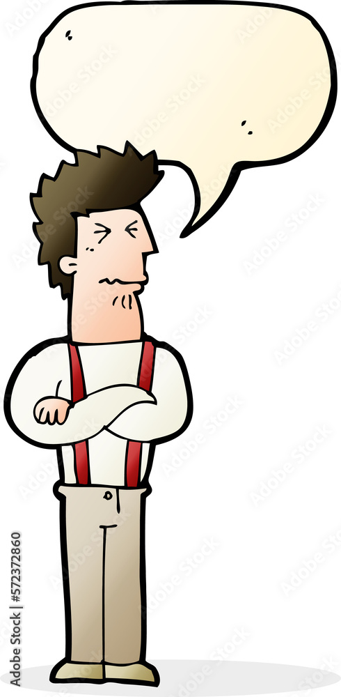 cartoon annoyed man with speech bubble cartoon annoyed man with speech bubble