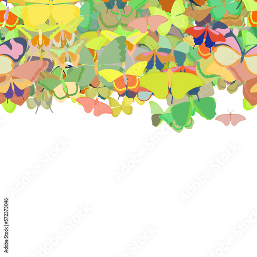 Background pattern abstract design texture. Horizontal seamless stripe. Border frame, transparent background. Theme is about summer, wild, background, decoration, gorgeous, ornate, Monarch