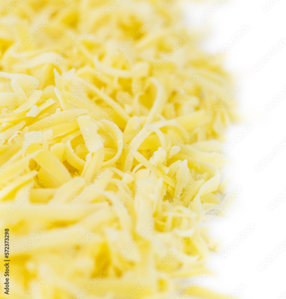 Fresh made Grated Cheese (close-up shot) Fresh made Grated Cheese (close-up shot)