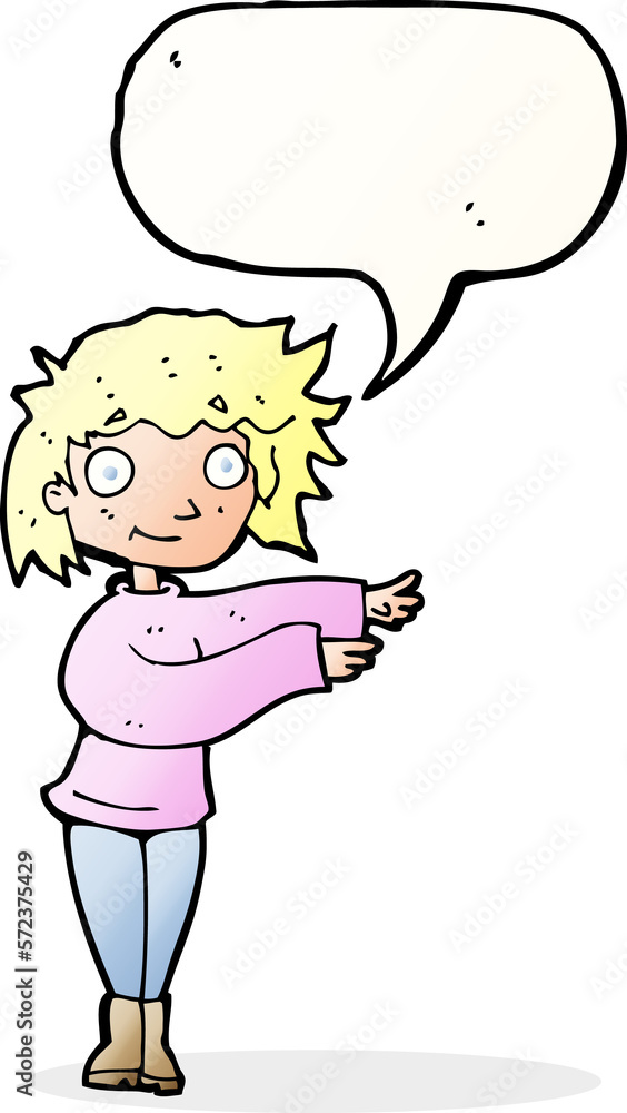 cartoon dancing woman with speech bubble cartoon dancing woman with speech bubble