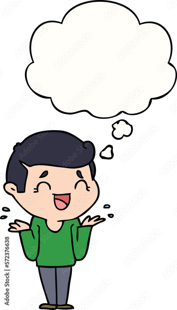 cartoon laughing confused man and thought bubble cartoon laughing confused man and thought bubble