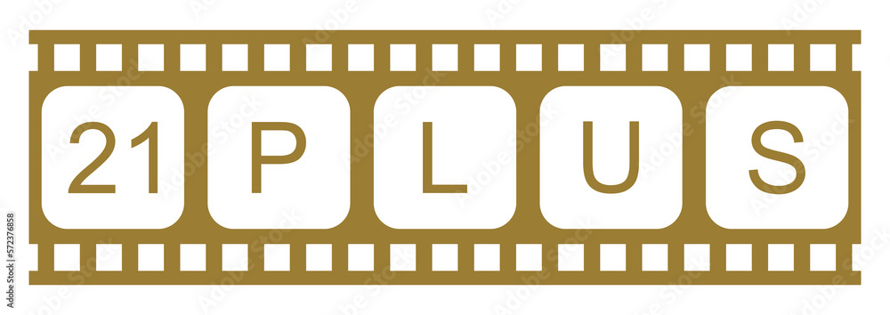 Sign of Adult Only for Eighteen Plus or 18+ and Twenty One Plus or 21+ Age in the Filmstrip. Age Rating Movie Icon Symbol for Movie Poster, Apps, Website or Graphic Design Element. Format PNG Sign of Adult Only for Eighteen Plus or 18+ and Twenty One Plus or 21+ Age in the Filmstrip. Age Rating Movie Icon Symbol for Movie Poster, Apps, Website or Graphic Design Element. Format PNG