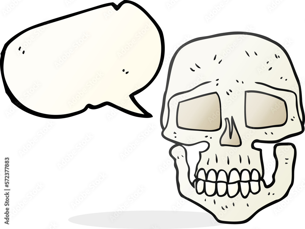 speech bubble cartoon skull speech bubble cartoon skull