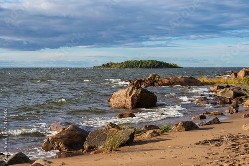 Beach and rocks. Jakobstad/Pietarsaari, Finland  photo