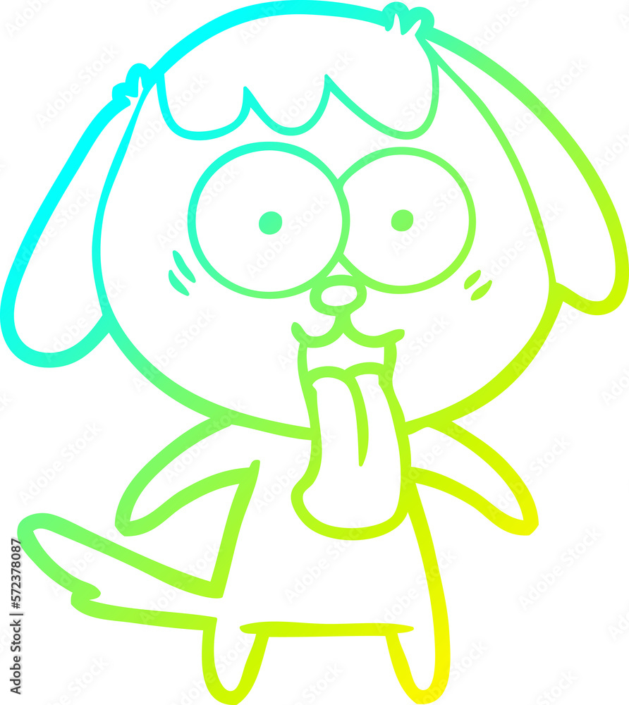 cold gradient line drawing cute cartoon dog cold gradient line drawing cute cartoon dog