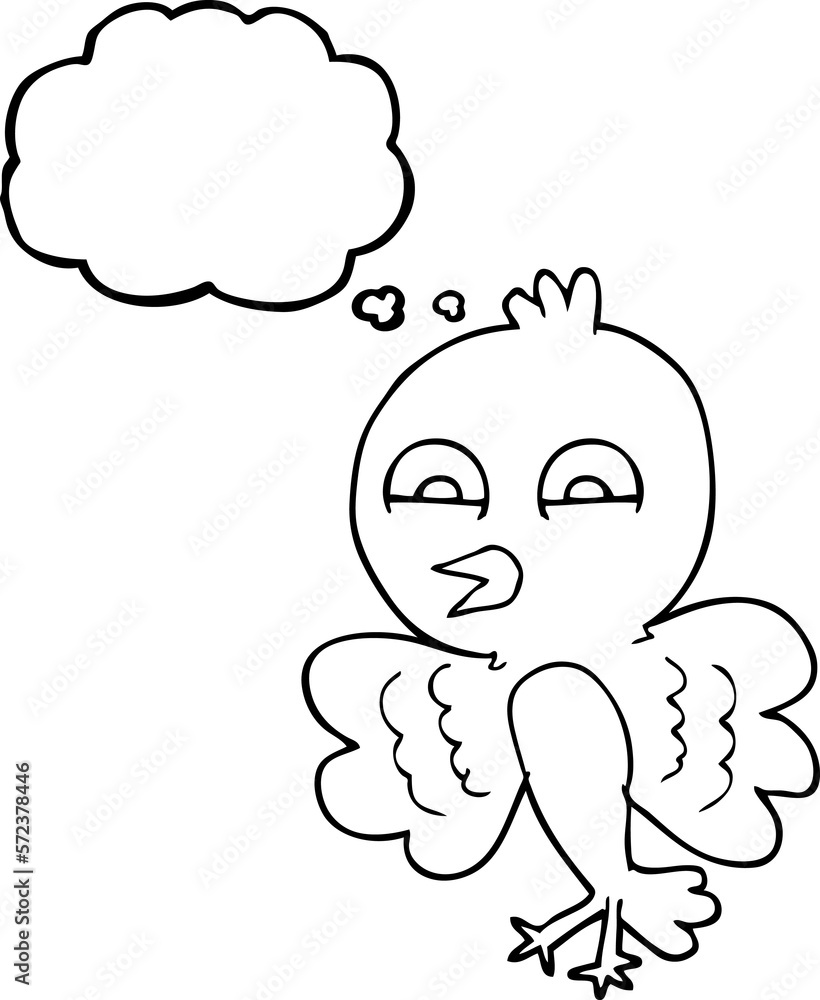 thought bubble cartoon bird thought bubble cartoon bird