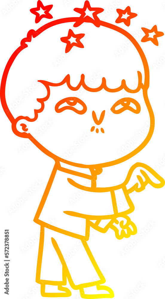 warm gradient line drawing cartoon amazed boy warm gradient line drawing cartoon amazed boy