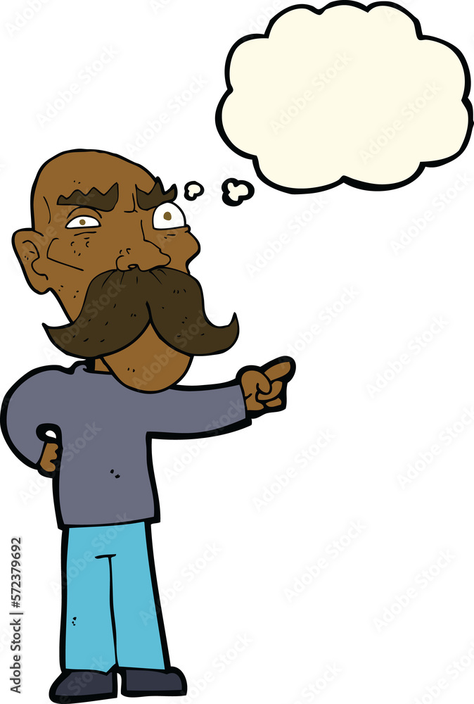 cartoon annoyed old man pointing with thought bubble cartoon annoyed old man pointing with thought bubble