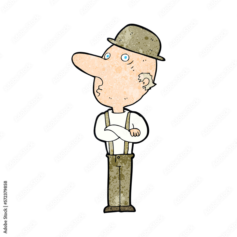 cartoon man in hat cartoon man in hat