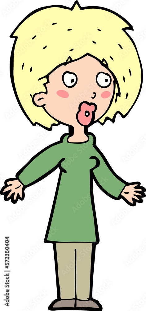 cartoon surprised woman cartoon surprised woman